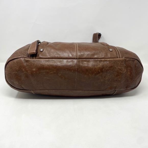 B. Makowsky Brown Leather Handbag - Picture 2 of 12